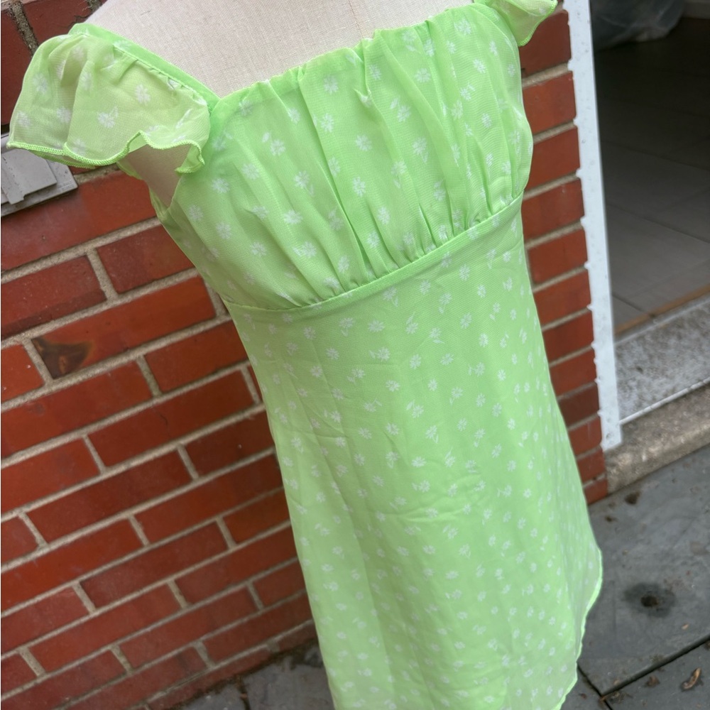 Art Class girls gorgeous green dress with white flowers size M (8) - Picture 8 of 10